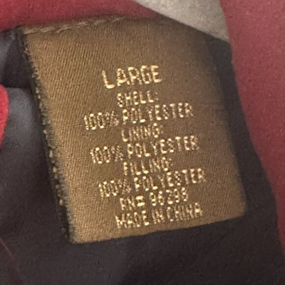 St John's Bay Men's Red Puffer Vest Large - Picture 6 of 6